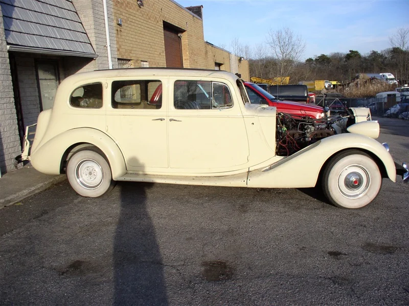 old classic car cream colored