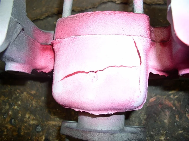 cracked engine needs repair