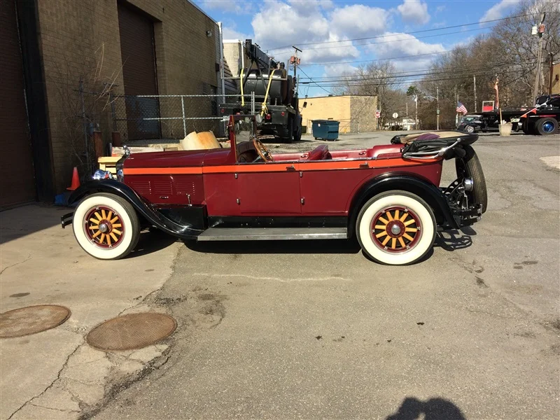 large white walls on classic car