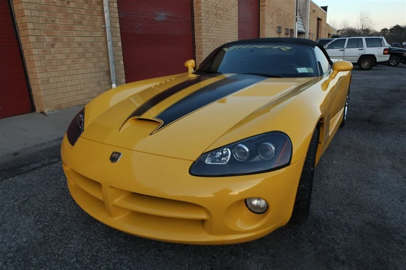 yellow viper with black top