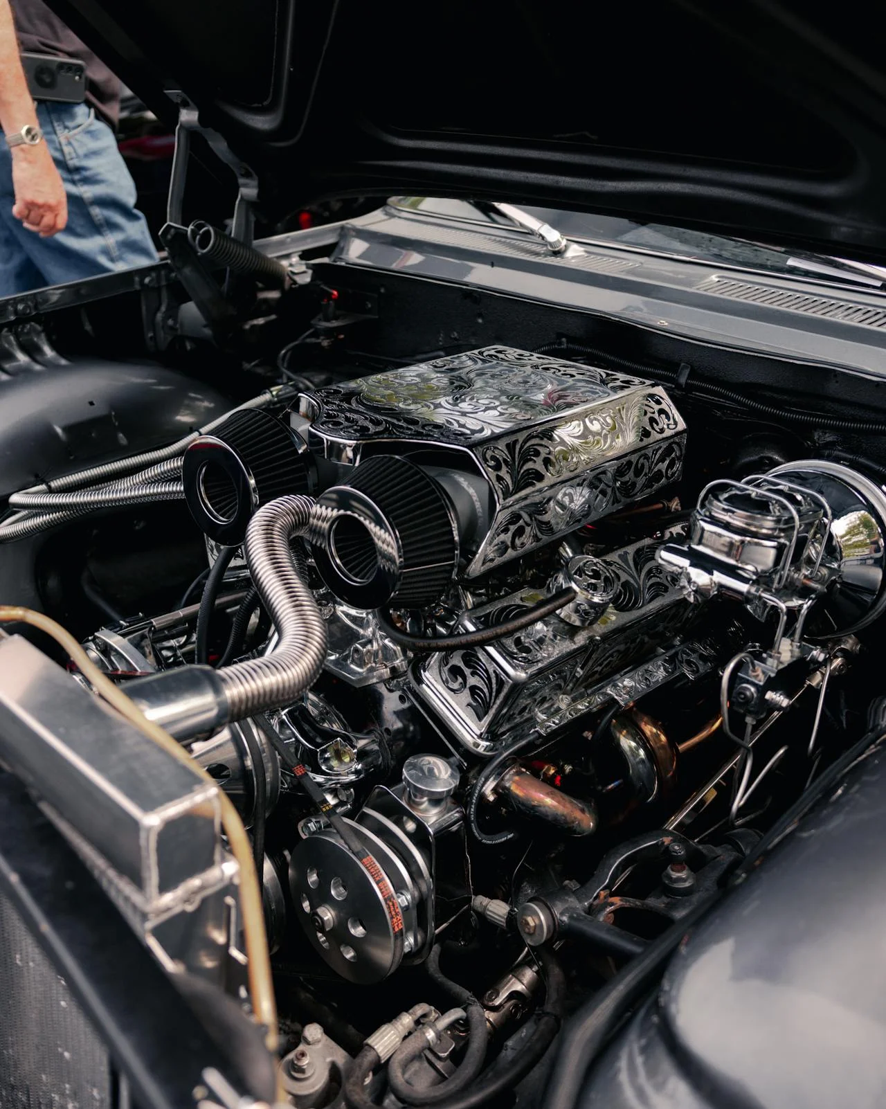 beautifully designed ornate engine