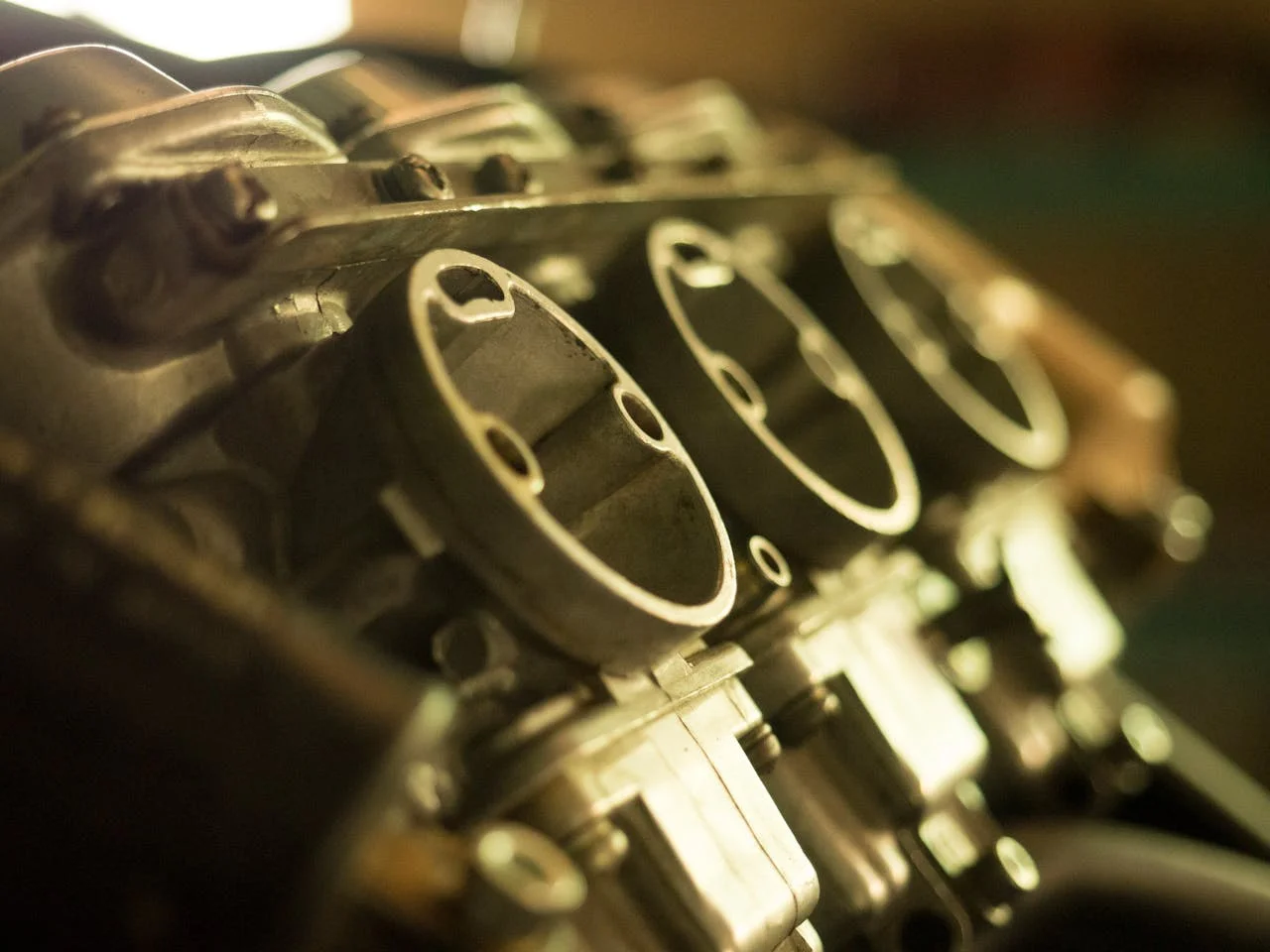 close up of auto engine